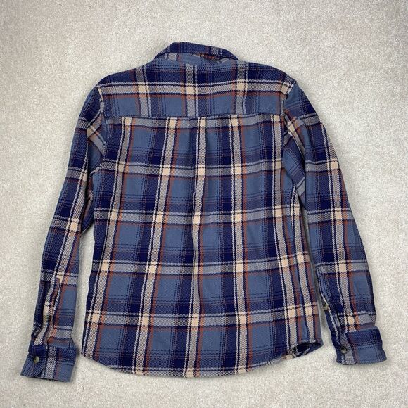 Marine Layer Men’s Shirt Textured Twill Flannel Medium Plaid Long Sleeve Outdoor - Picture 7 of 12